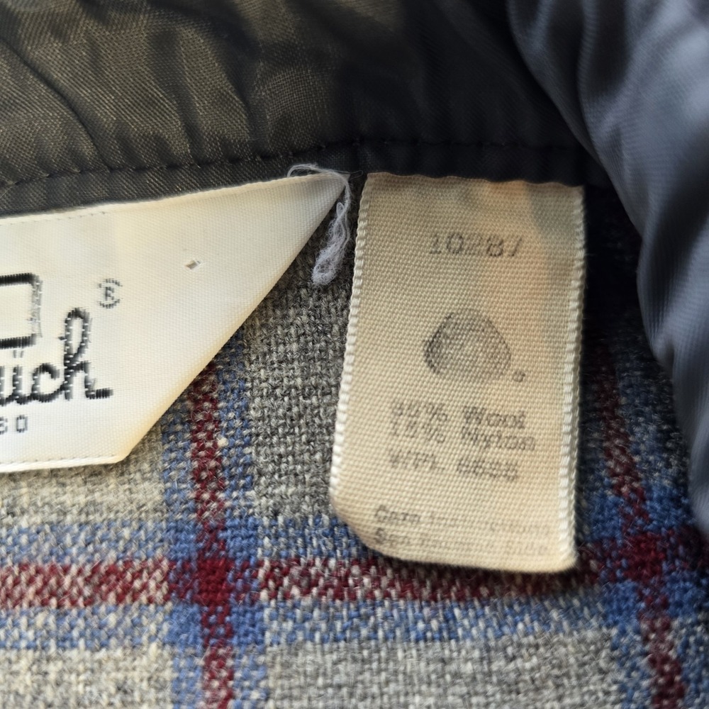 Woolrich Vintage 70s Plaid Wool Shirt Jacket Made in USA Men's Medium 85/15 - Picture 7 of 11